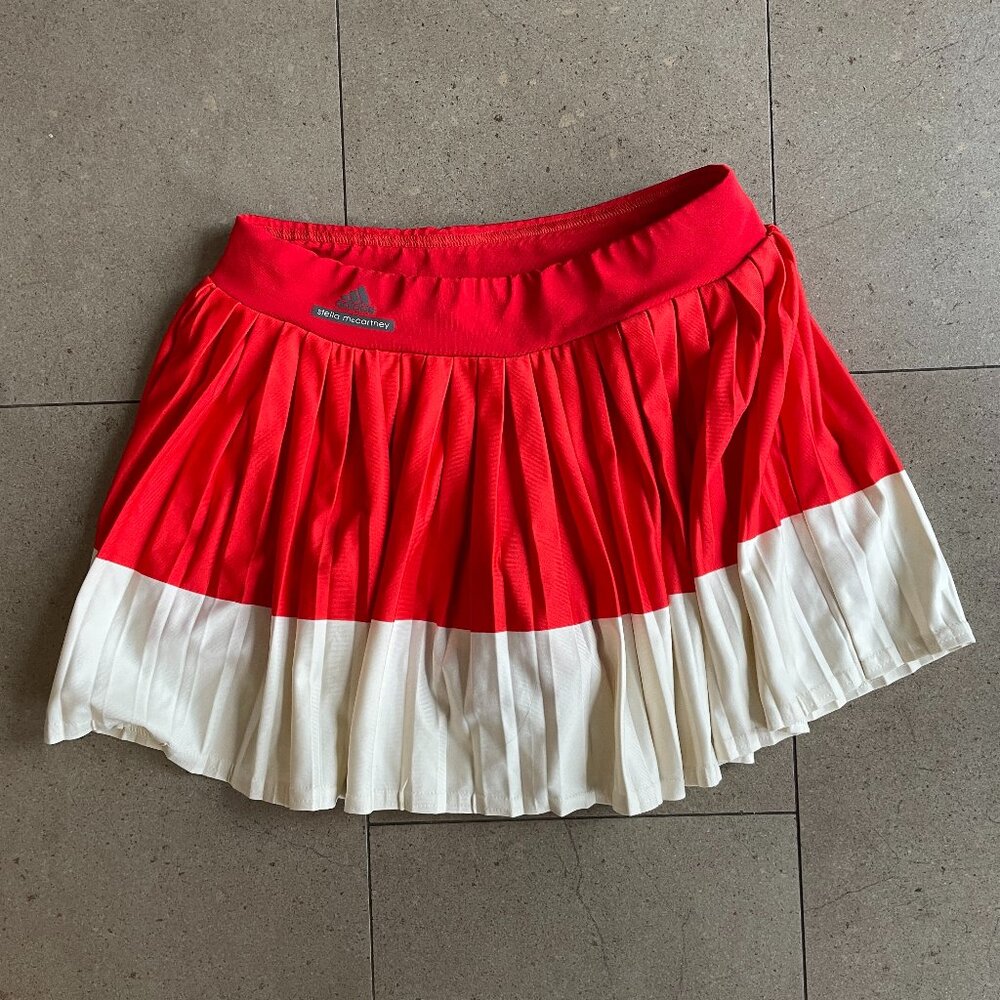 Stella McCartney Red/Cream Adidas Tennis Skort Skirt- Extra Small